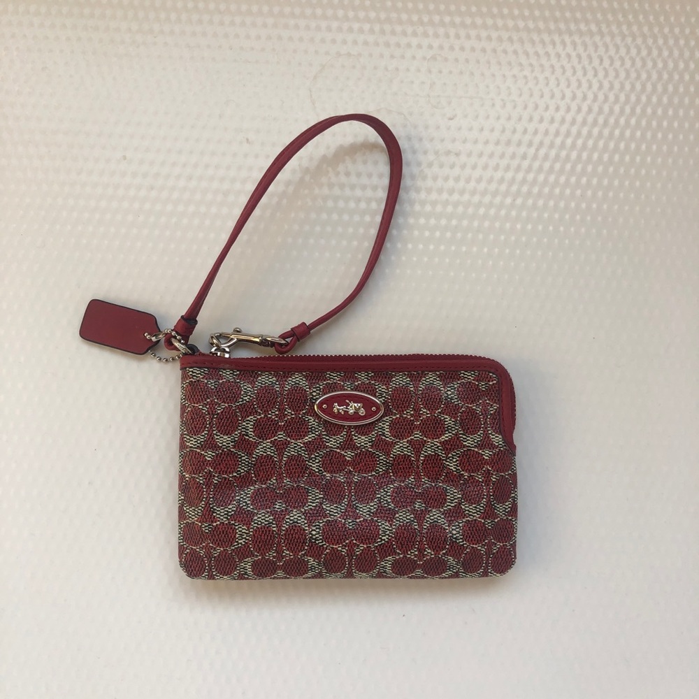 Red Coach Wristlet
